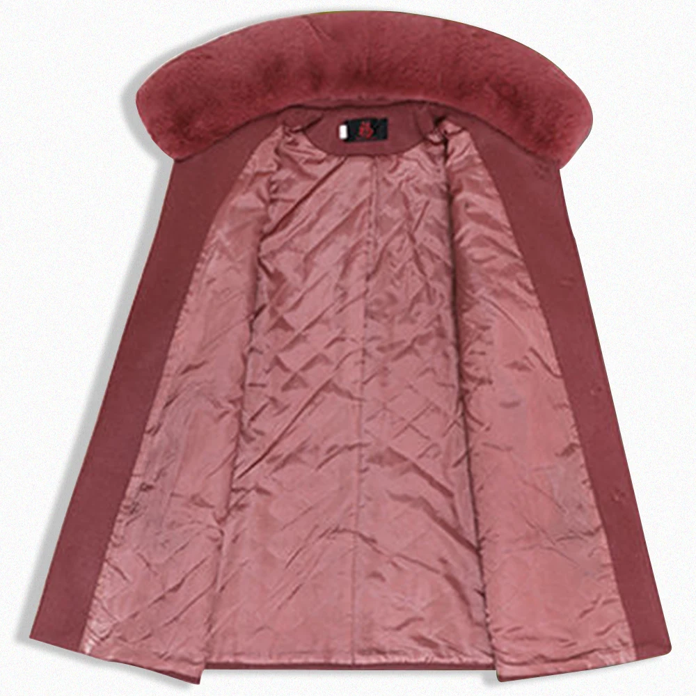 Winter coat women autumn mother dress middle-aged and elderly coat loose large size temperament collar long coat 
Winter coat women autumn mother dress middle-aged and elderly coat loose large size temperament collar long coat