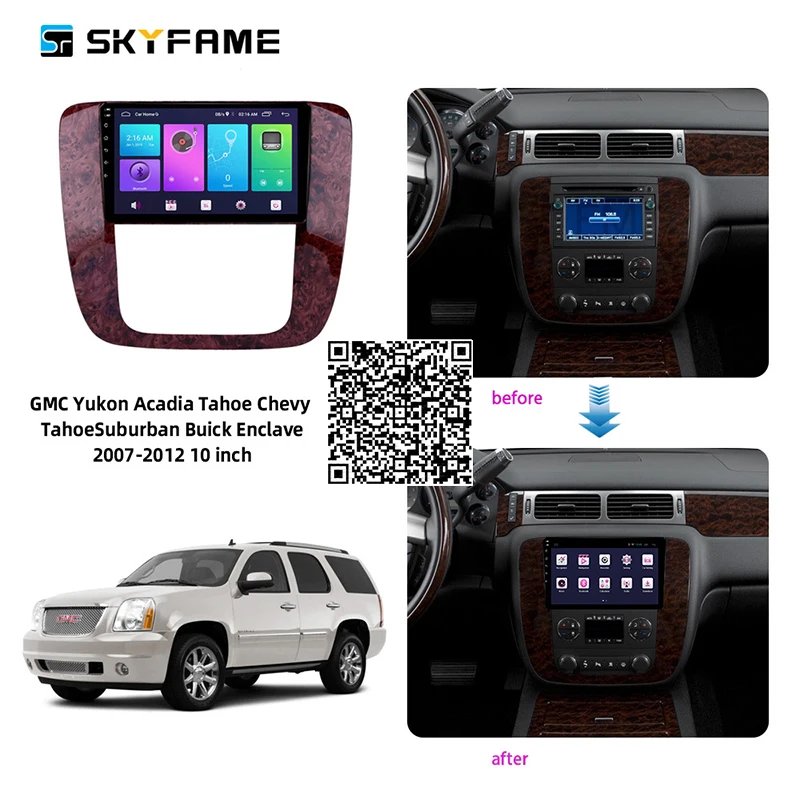 Car Radio Stereo For GMC Yukon Acadia For Chevrolet Tahoe Suburban For Buick Enclave 2007-2012 Android Multimedia System GPS
Car Radio Stereo For GMC Yukon Acadia For Chevrolet Tahoe Suburban For Buick Enclave 2007-2012 Android Multimedia System GPS