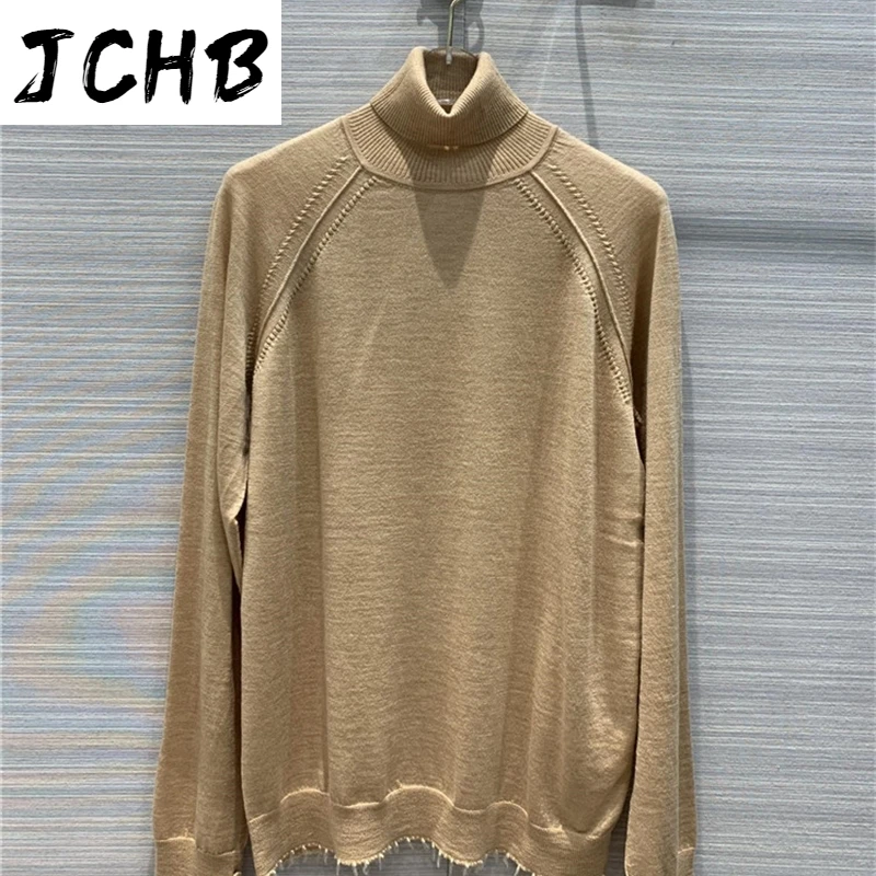 Luxury 100% Brand Knit Shirt 2021 Early Autumn Women's New Fringed Solid Color Turtleneck Wool Sweater Tops
Luxury 100% Brand Knit Shirt 2021 Early Autumn Women's New Fringed Solid Color Turtleneck Wool Sweater Tops