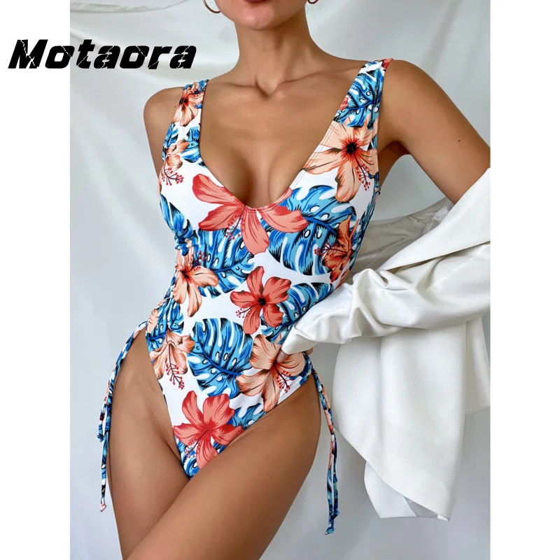Summer Bathing Suit Sexy Floral Print Swimsuit Women Drawstring One Piece Bikinis Set V neck Monokini High Waist Swimwear Female
Summer Bathing Suit Sexy Floral Print Swimsuit Women Drawstring One Piece Bikinis Set V neck Monokini High Waist Swimwear Female