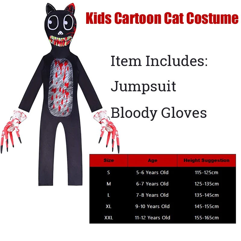 Kids Cartoon Cat Costume Other Friends But Its Cartoon Cat Cosplay Boys Child Monster Urban Legend Costume Halloween Costume
Kids Cartoon Cat Costume Other Friends But Its Cartoon Cat Cosplay Boys Child Monster Urban Legend Costume Halloween Costume