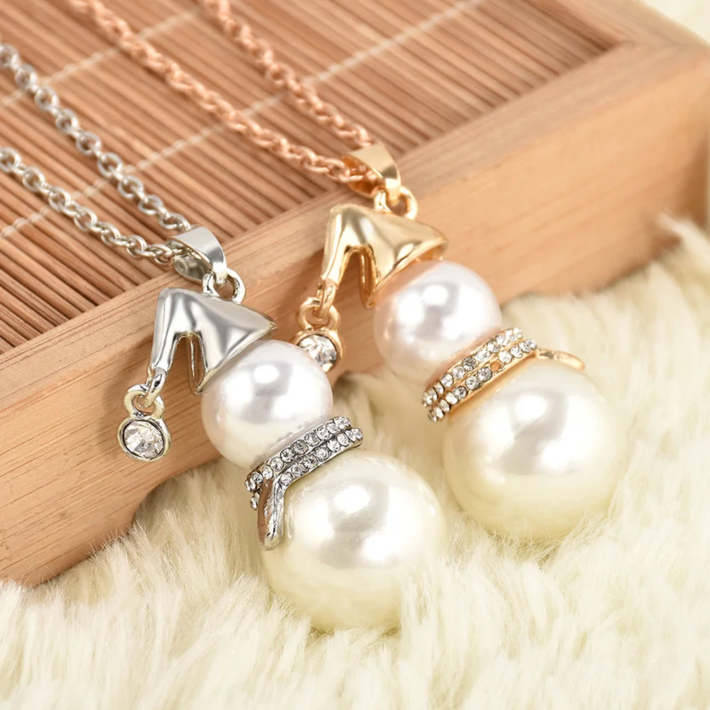 Hanging Pendant New Year Gift Fashion Cute Christmas Snowman Pearl Necklace Women Long Sweater Chain Necklace Jewelry Gift
Hanging Pendant New Year Gift Fashion Cute Christmas Snowman Pearl Necklace Women Long Sweater Chain Necklace Jewelry Gift