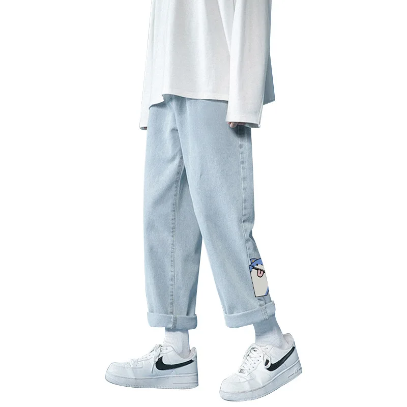 Straight Jeans Men's Summer Thin Loose Trendy All-Match Cartoon Light Color Pants Korean Style Fashion Brand Wide Leg Cropped
Straight Jeans Men's Summer Thin Loose Trendy All-Match Cartoon Light Color Pants Korean Style Fashion Brand Wide Leg Cropped