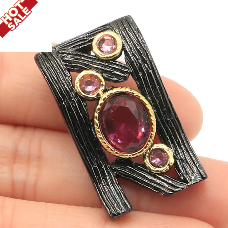 Женская винтажная подвеска с голубым топазом 32x19 мм|cz 925|pendant 925pendant woman |