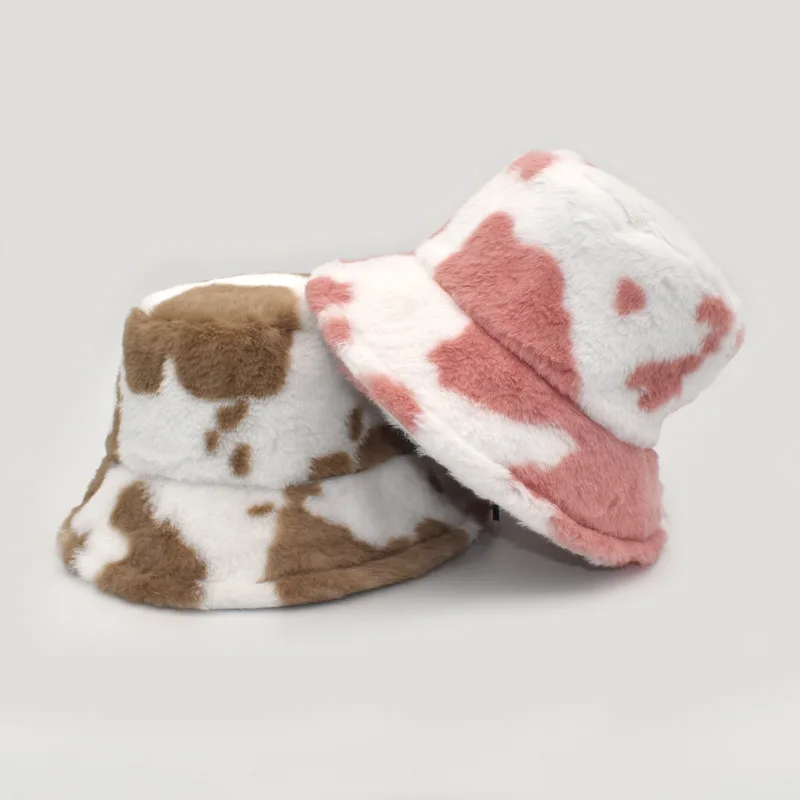 New Winter Bucket Hat For Women Girl Fashion Cow Print Thickened Soft Warm Fishing Cap Windproof Outdoor Hat Cap Lady Caps
New Winter Bucket Hat For Women Girl Fashion Cow Print Thickened Soft Warm Fishing Cap Windproof Outdoor Hat Cap Lady Caps