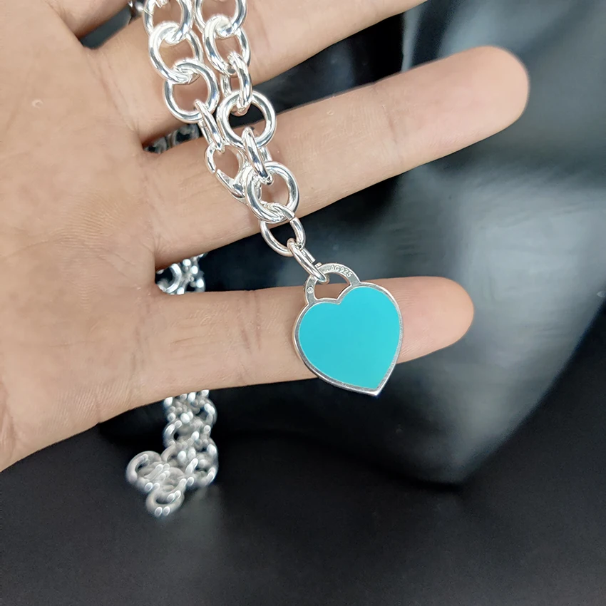 925 Women's Sterling Silver Necklace Classic And Popular A Variety Of Heart-Shaped Charms Thick Chain Personalized Jewelry Gifts
925 Women's Sterling Silver Necklace Classic And Popular A Variety Of Heart-Shaped Charms Thick Chain Personalized Jewelry Gifts