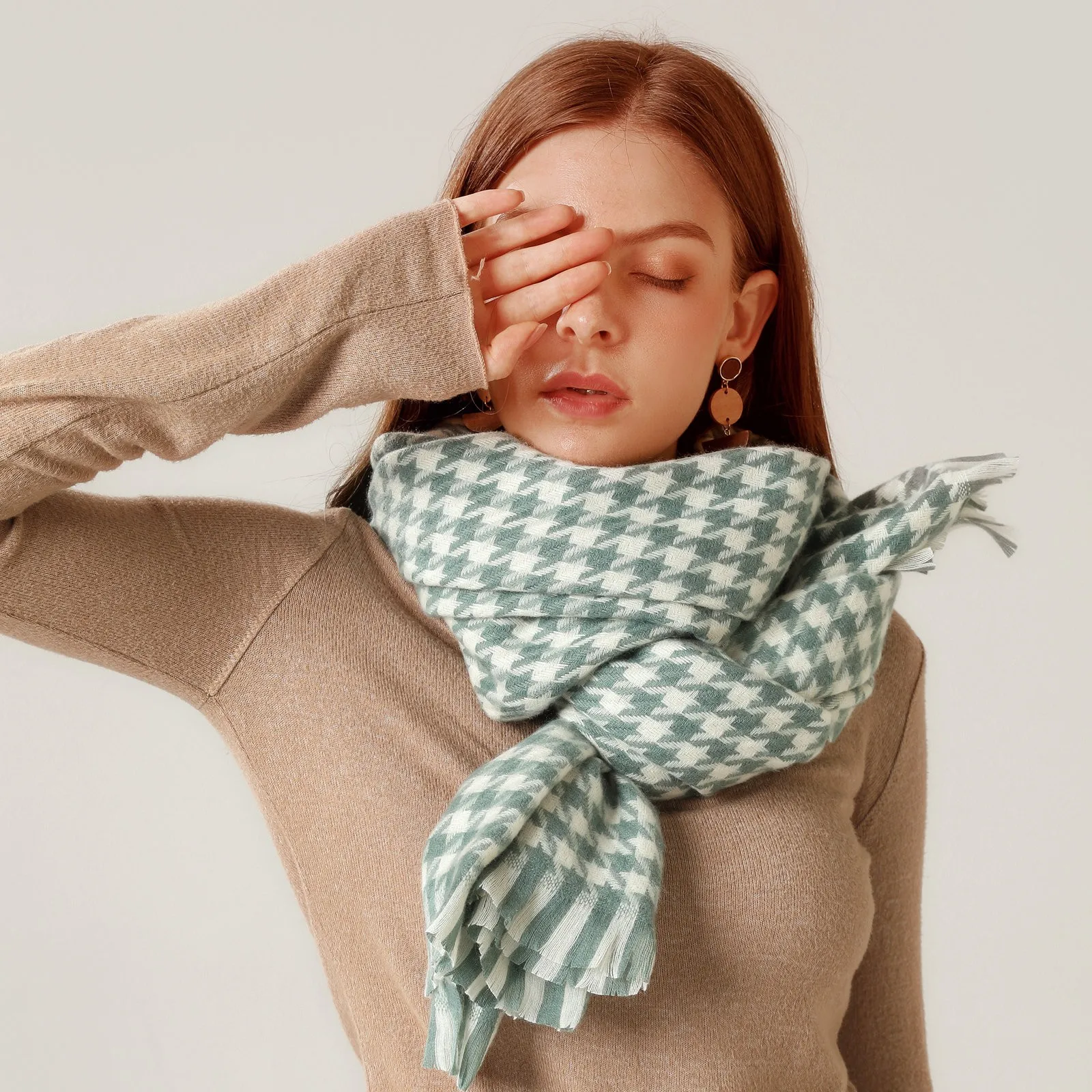 Women's Fashion Winter Warm Soft Casual Cashmere Tassel Scarves Houndstooth Printing Long Scarf Thinker Warm Shawl Muffler#g3
Women's Fashion Winter Warm Soft Casual Cashmere Tassel Scarves Houndstooth Printing Long Scarf Thinker Warm Shawl Muffler#g3