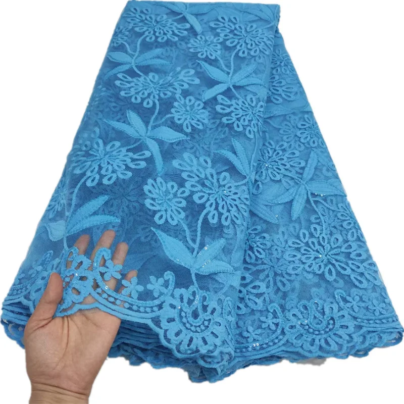 French Sequin Tulle Lace Fabric 2021 Sky Blue Hot Sale Nigerian Mesh Lace Fabric 5Yards African Lace Fabric For Wedding Party
French Sequin Tulle Lace Fabric 2021 Sky Blue Hot Sale Nigerian Mesh Lace Fabric 5Yards African Lace Fabric For Wedding Party