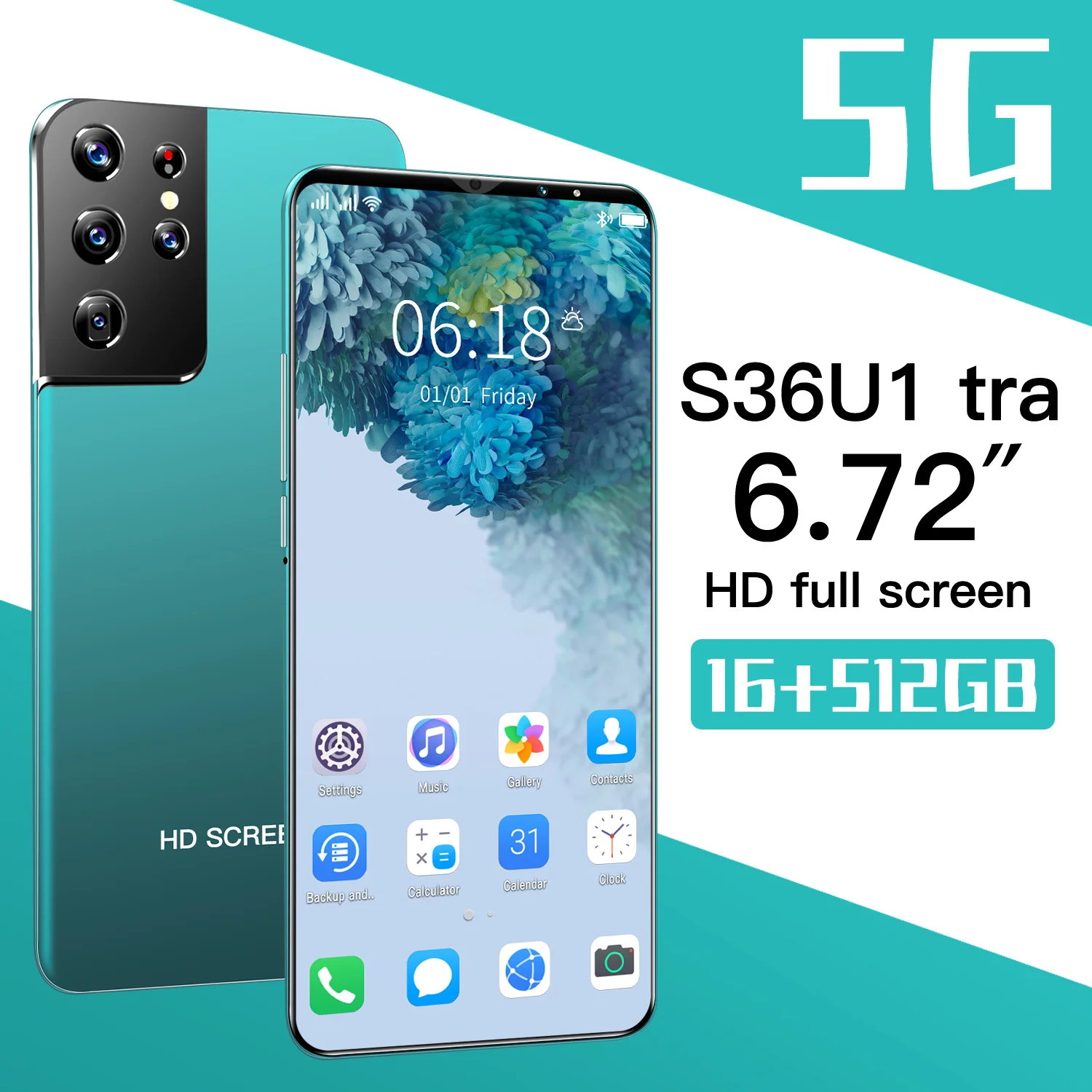 Global Version HD Full Screen S36U1tra 6.72 Inch Smart Phone 16+512GB Android10.1 Cellphone 48MP Deca Core5600mAh 5G Mobilephone
Global Version HD Full Screen S36U1tra 6.72 Inch Smart Phone 16+512GB Android10.1 Cellphone 48MP Deca Core5600mAh 5G Mobilephone
