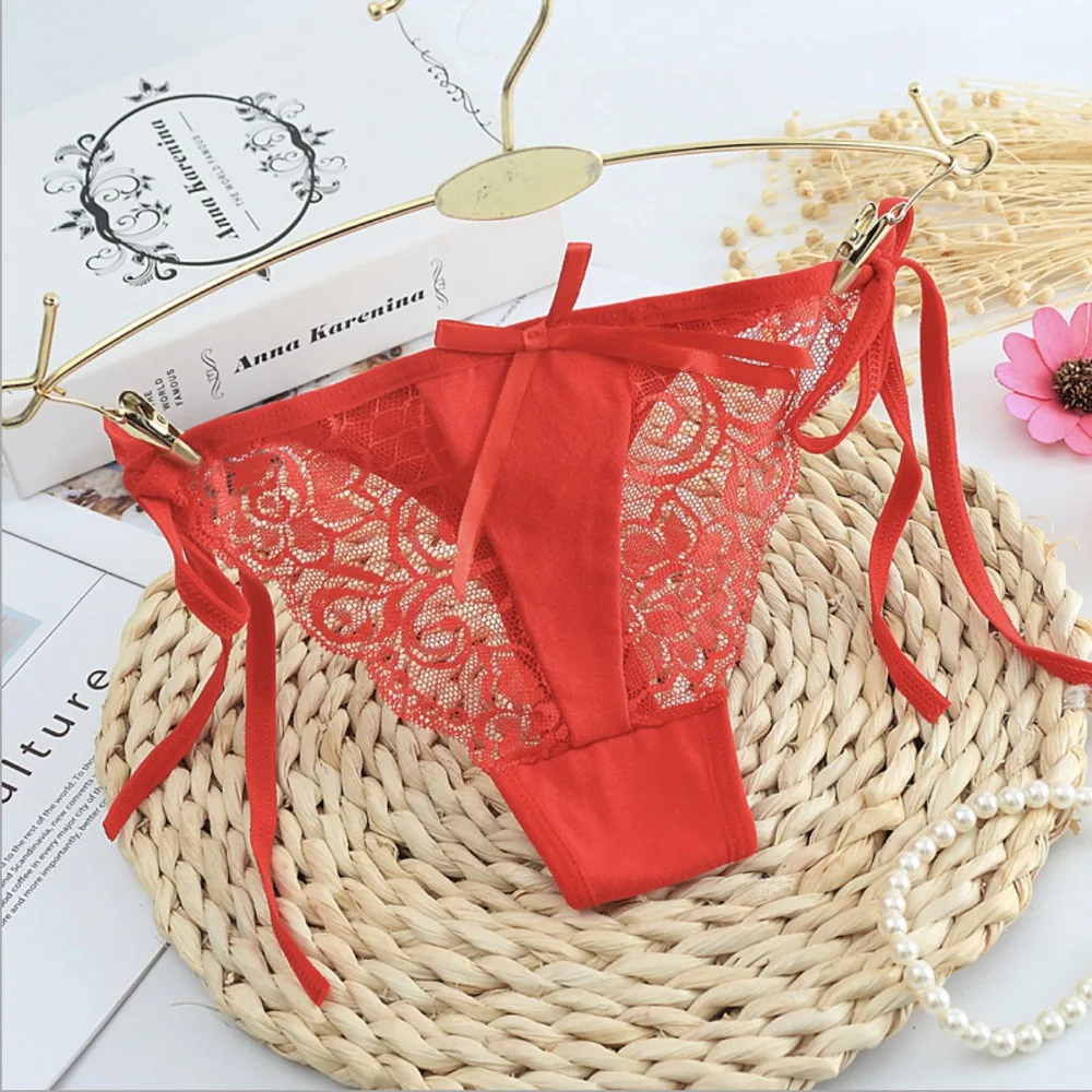 SUKVDOM Women Cotton Lace up thong panties T-pants bandage underwear sexy G-String pants comfortable briefs for female solid
SUKVDOM Women Cotton Lace up thong panties T-pants bandage underwear sexy G-String pants comfortable briefs for female solid