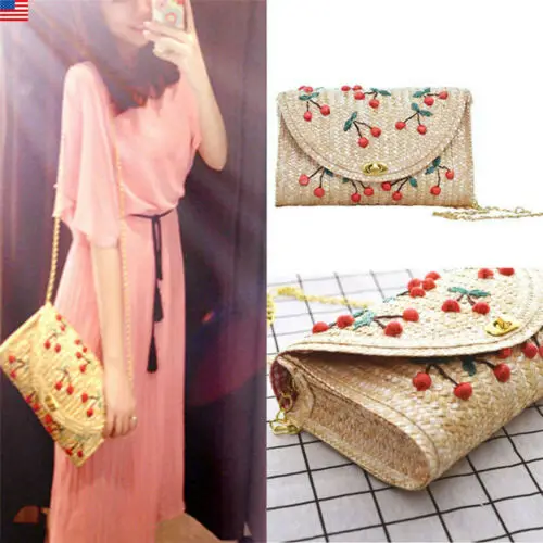 Women Crossbody Shoulder Bag Straw Woven Beach Girls Messenger Tote Clutch Purse
Women Crossbody Shoulder Bag Straw Woven Beach Girls Messenger Tote Clutch Purse