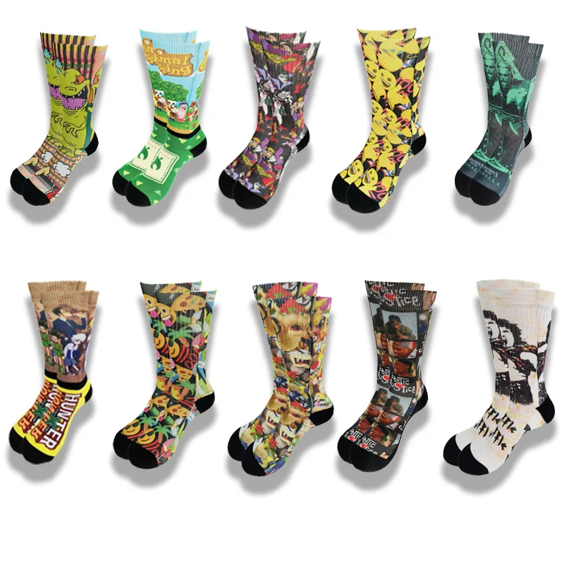 Anime Cute Cartoon Hip Hop Personality Street Style Happy Novelty Printing and Dyeing Men and Women Socks in the Tube Skateboard
Anime Cute Cartoon Hip Hop Personality Street Style Happy Novelty Printing and Dyeing Men and Women Socks in the Tube Skateboard