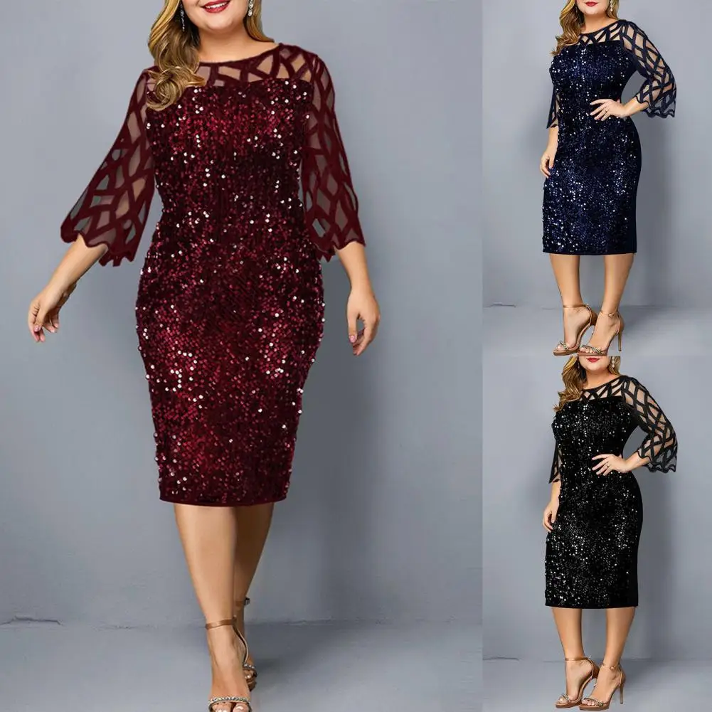 Temperament Summer Ladies Mesh Stitching Small Split Dress Elegant Women Dress Round Neck for Outdoor
Temperament Summer Ladies Mesh Stitching Small Split Dress Elegant Women Dress Round Neck for Outdoor