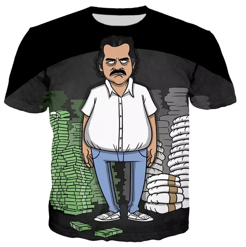 New summer 2021 drug Lord Pablo Escobar men's 3D-printed T-shirt casual style T-shirt streetwear top
New summer 2021 drug Lord Pablo Escobar men's 3D-printed T-shirt casual style T-shirt streetwear top