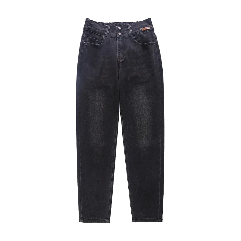 Thicken Fleece Winter Fall Fashion High Waist Loose Casual Harem Jeans Women Solid Color Simple Wild Denim Pants Casual Trousers
Thicken Fleece Winter Fall Fashion High Waist Loose Casual Harem Jeans Women Solid Color Simple Wild Denim Pants Casual Trousers