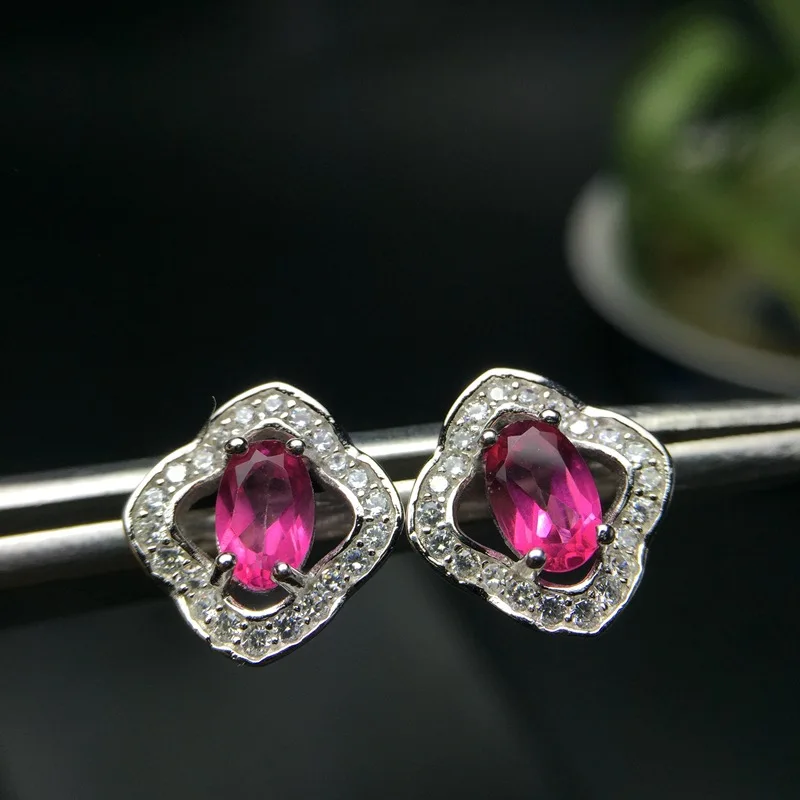 MeiBaPJ Natural Pink Topaz Flower Earrings Real 925 Silver Earrings Fine Charm Jewelry for Women
MeiBaPJ Natural Pink Topaz Flower Earrings Real 925 Silver Earrings Fine Charm Jewelry for Women