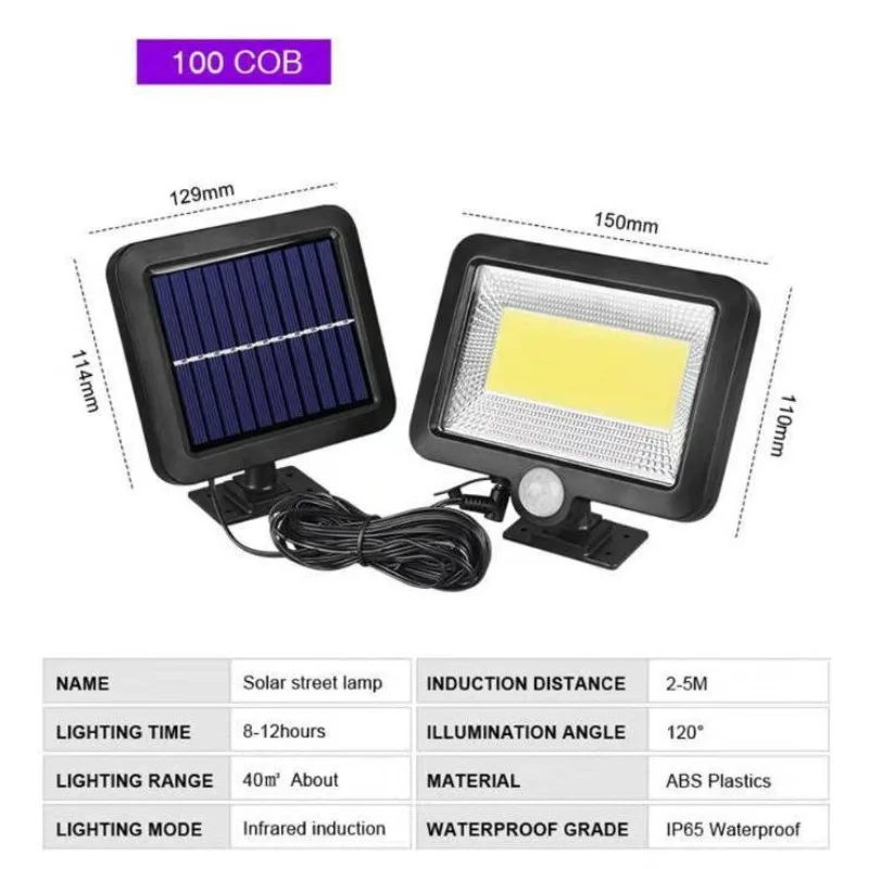 Solar LEDLamp Human Body Induction Lamp 100cob Split Lamp 120cob Garden Lamp Courtyard Lamp Outdoor Waterproof Solar Cell
Solar LEDLamp Human Body Induction Lamp 100cob Split Lamp 120cob Garden Lamp Courtyard Lamp Outdoor Waterproof Solar Cell