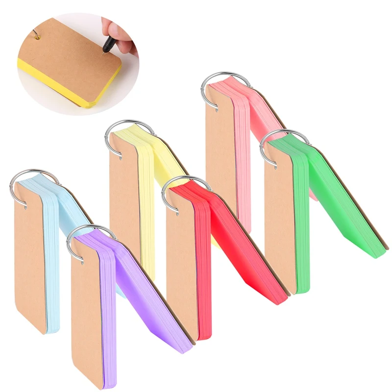 6 Books/Set of 50 Simple Blank Student English Vocabulary Coloured Small Notebooks Iron Ring Portable Memo Pads
6 Books/Set of 50 Simple Blank Student English Vocabulary Coloured Small Notebooks Iron Ring Portable Memo Pads