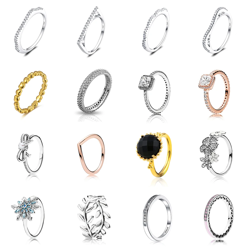 925 Sterling Silver Ring Charms Diy Simple Design Bow Gold Color Love Heart Shape Finger Ring For Women Pandora Jewelry
925 Sterling Silver Ring Charms Diy Simple Design Bow Gold Color Love Heart Shape Finger Ring For Women Pandora Jewelry