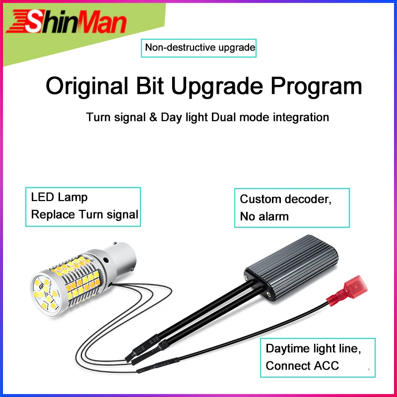 ShinMan For Toyota Avensis Rav4 Cruisis Prado Camry Prius highlander T20 turn signal + LED daytime lights 70W Car DRL lamp | Автомобили и