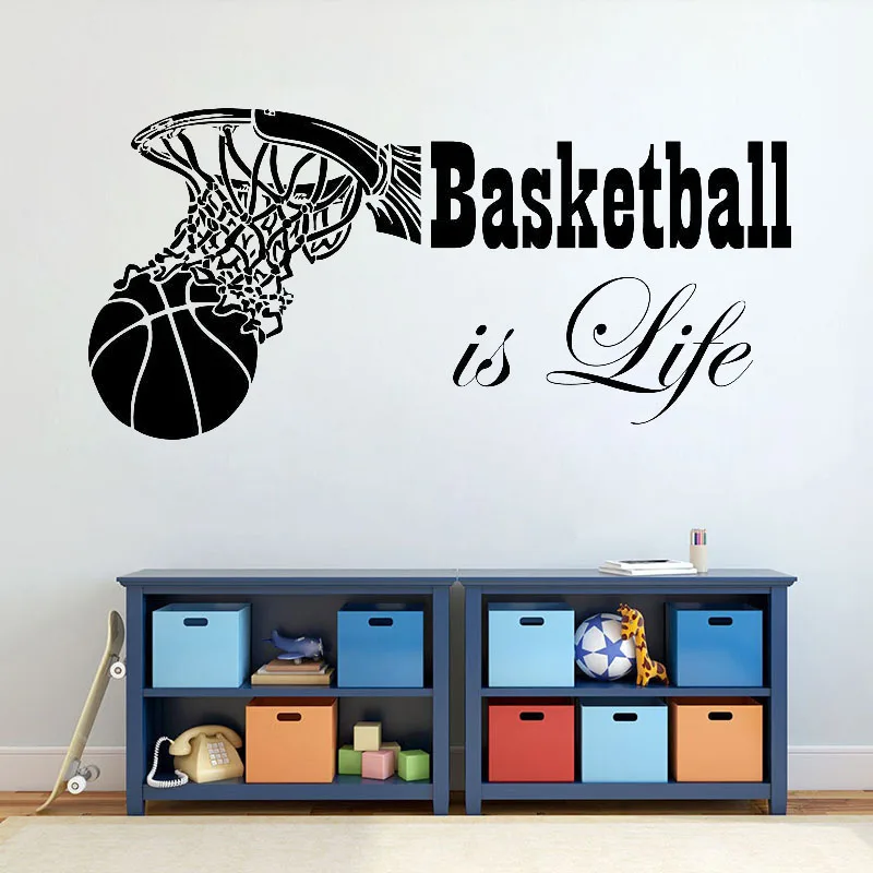 Basketball Is Life Quote Wall Decal Basketball Hoop Sports Vinyl Wall Sticker Boys Room Home Bedroom Decoration Poster X557
Basketball Is Life Quote Wall Decal Basketball Hoop Sports Vinyl Wall Sticker Boys Room Home Bedroom Decoration Poster X557