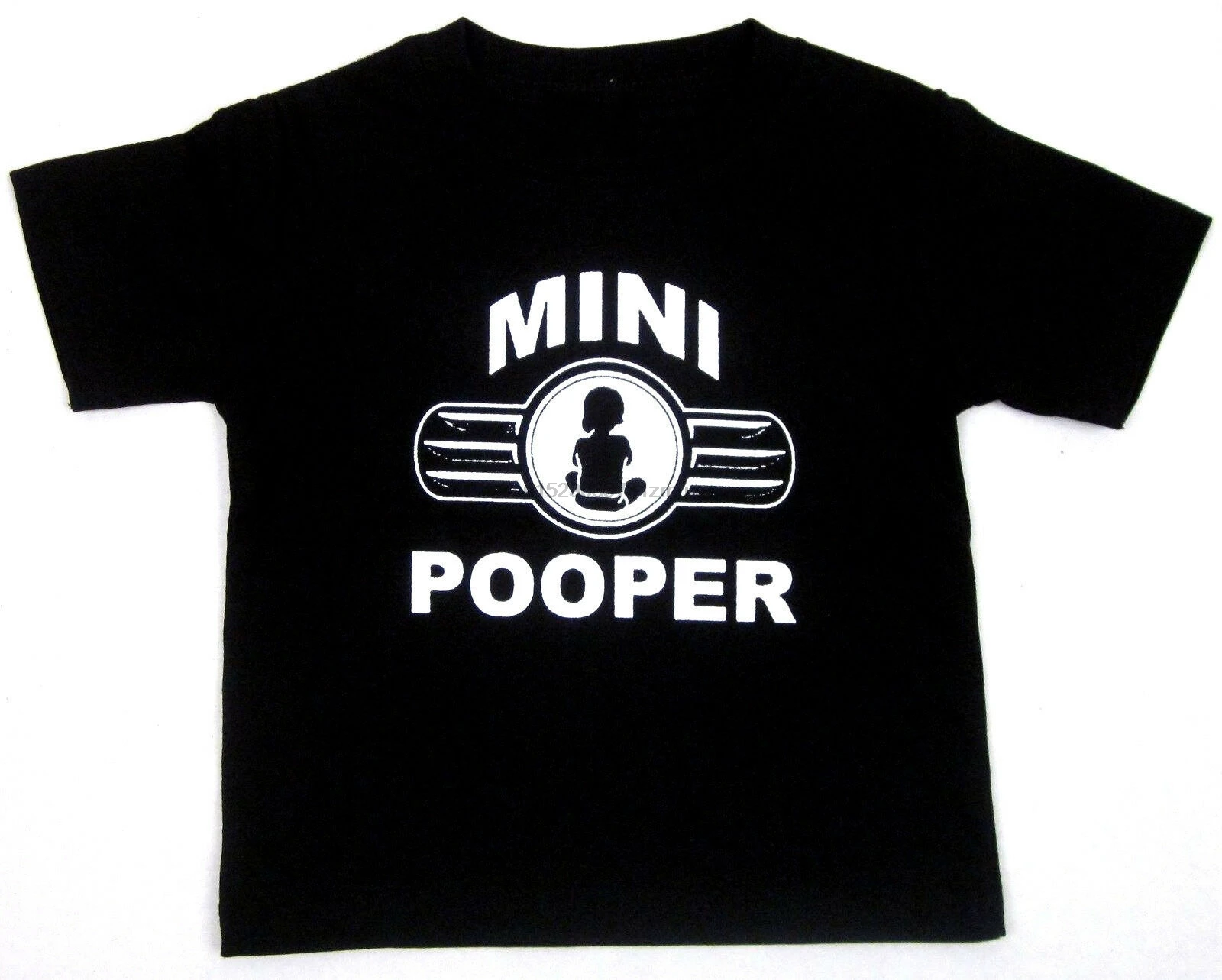 MINI POOPER/Детская футболка с младенцем забавная пародия Mini Cooper 6M12M18M24M
