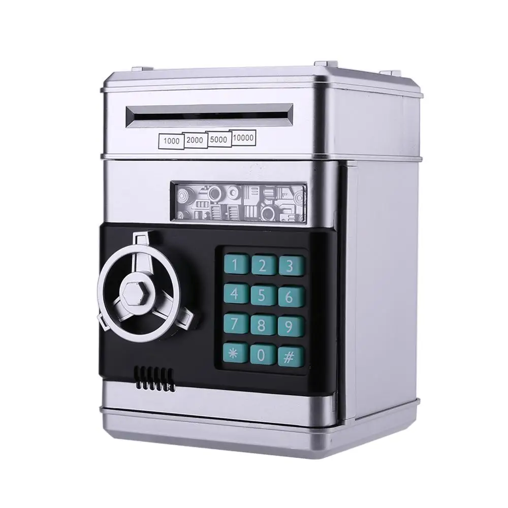 Electronic Piggy Bank ATM Password Money Box Cash Coins Saving Box ATM Bank Safe Box Auto Scroll Paper Banknote Gift for Kids
Electronic Piggy Bank ATM Password Money Box Cash Coins Saving Box ATM Bank Safe Box Auto Scroll Paper Banknote Gift for Kids