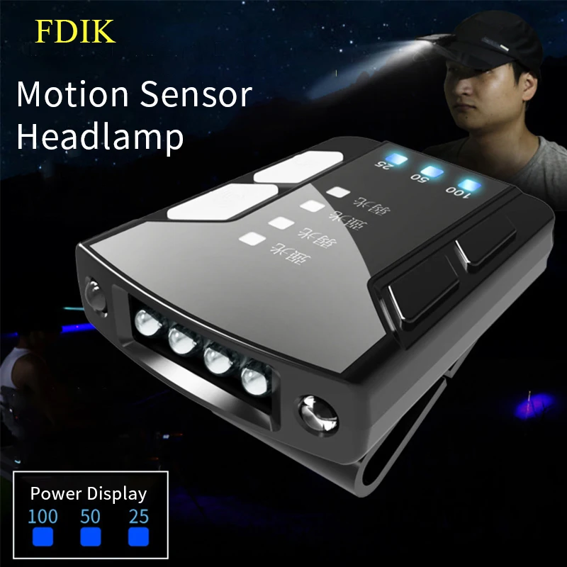 Sensor Headlamp Powerful COB Strong Light LED Cap Clip Light USB Rechargeable Flashlight Outdoor Lighting Fishing Camping Light
Sensor Headlamp Powerful COB Strong Light LED Cap Clip Light USB Rechargeable Flashlight Outdoor Lighting Fishing Camping Light
