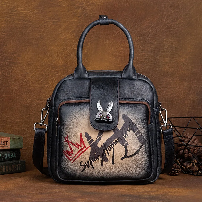 The new first layer cowhide multi-purpose Chinese style retro rub color female bag backpack shoulder bag handbag
The new first layer cowhide multi-purpose Chinese style retro rub color female bag backpack shoulder bag handbag