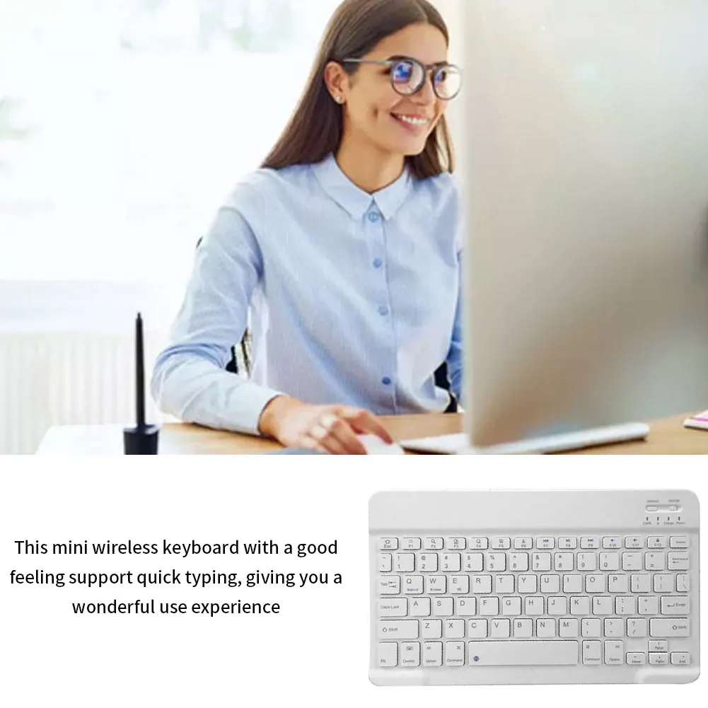 Wireless Bluetooth Keyboard Rechargeable Ultra-Thin Keyboard With Number Pad For Laptop PC IPad Windows Android IOS 7/10 Inch
Wireless Bluetooth Keyboard Rechargeable Ultra-Thin Keyboard With Number Pad For Laptop PC IPad Windows Android IOS 7/10 Inch