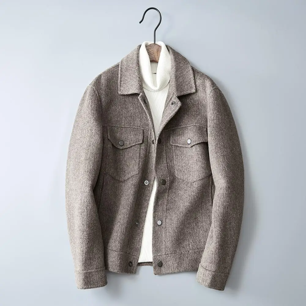 New Men's Wool 2020 Winter Jacket High Quality Casual Trench Male Woolen Coat Pocket Fashion Single Breasted Overcoat #1968
New Men's Wool 2020 Winter Jacket High Quality Casual Trench Male Woolen Coat Pocket Fashion Single Breasted Overcoat #1968