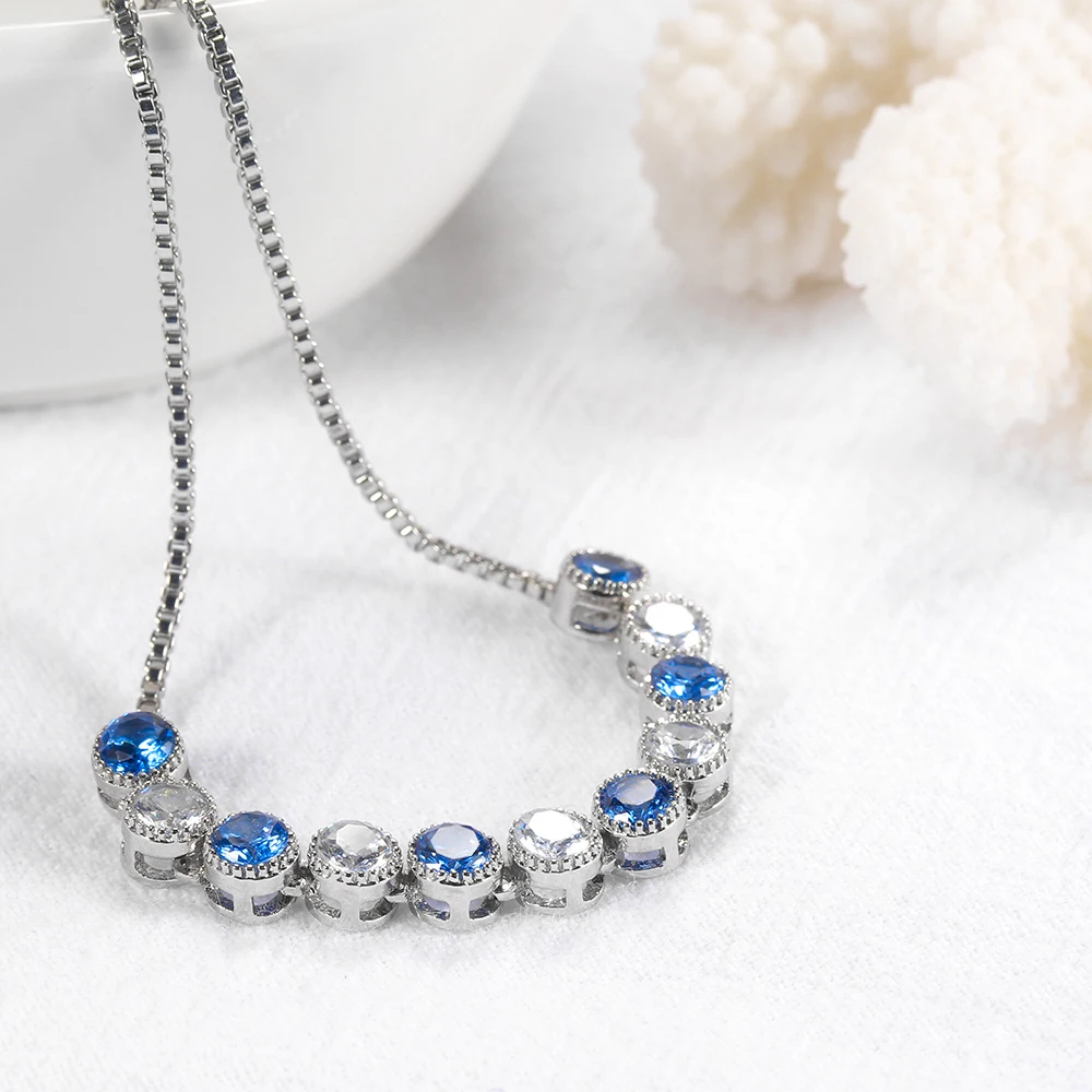 Fashion Bracelet Women New Summer Design Blue White Color Austrian Royal Blue Bracelets Women Fashion Jewelry Round Cz Bracelet
Fashion Bracelet Women New Summer Design Blue White Color Austrian Royal Blue Bracelets Women Fashion Jewelry Round Cz Bracelet