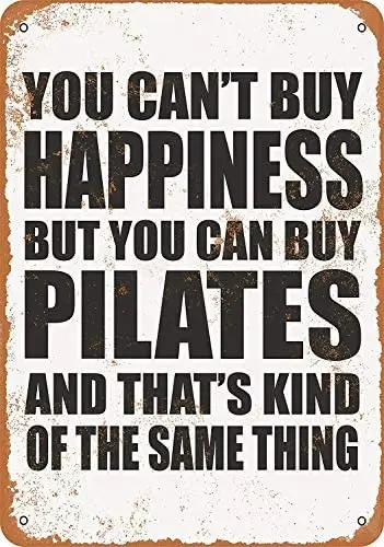 12 x 16 Inches Metal Sign - You Can't Buy Happiness But You Can Buy Pilates - Vintage Look Wall Decoration
12 x 16 Inches Metal Sign - You Can't Buy Happiness But You Can Buy Pilates - Vintage Look Wall Decoration