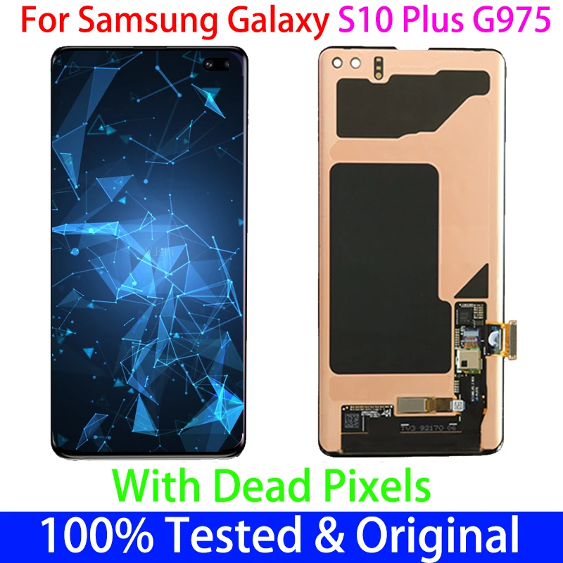 Original S10Plus With Spot LCD For SAMSUNG Galaxy S10+ S10 Plus G9750 G975F Display+Touch Screen replacement Assembly Frame
Original S10Plus With Spot LCD For SAMSUNG Galaxy S10+ S10 Plus G9750 G975F Display+Touch Screen replacement Assembly Frame