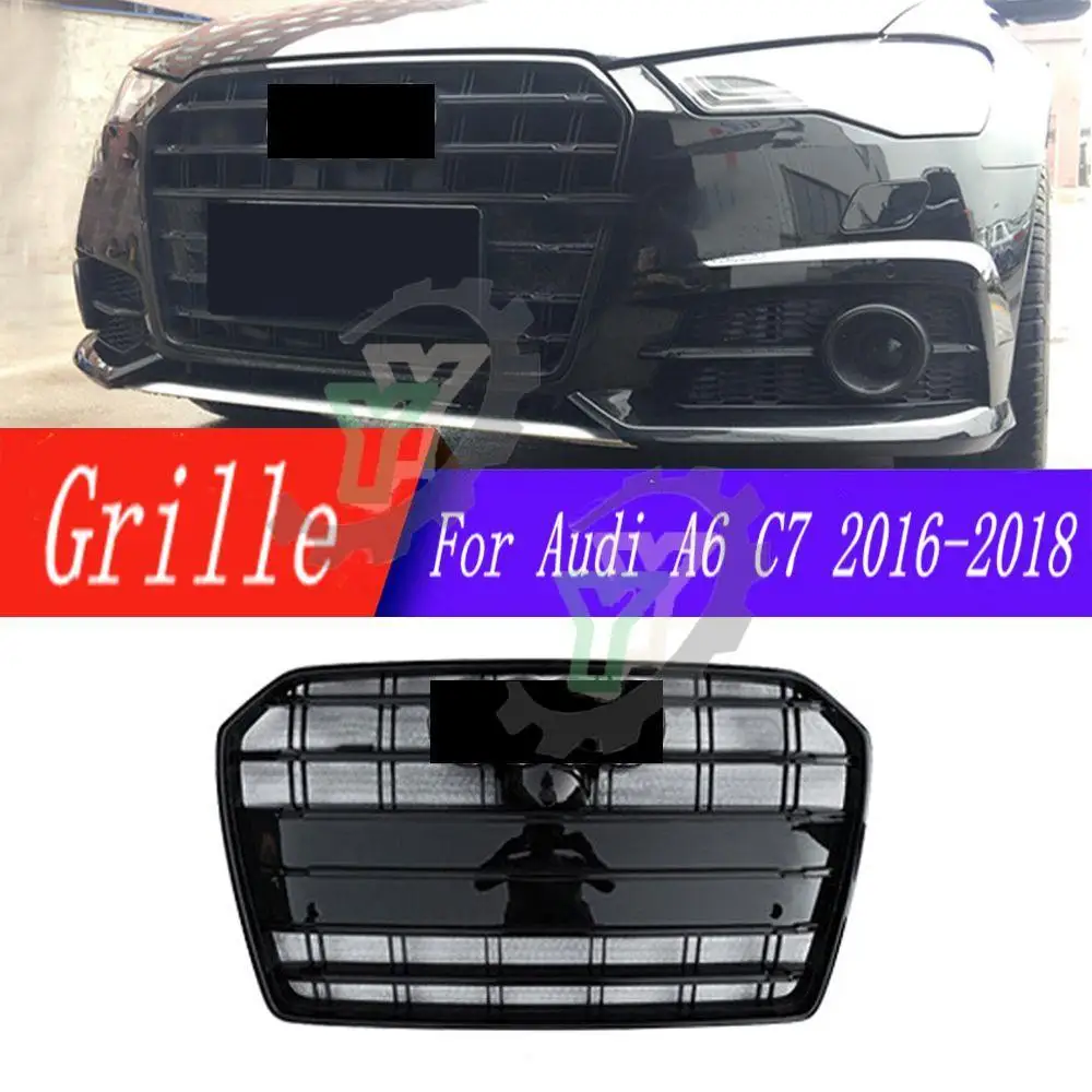 For Audi A6 C7 2016 2017 2018 car styling accessories front bumper grille mesh sport style bright black racing grill
For Audi A6 C7 2016 2017 2018 car styling accessories front bumper grille mesh sport style bright black racing grill