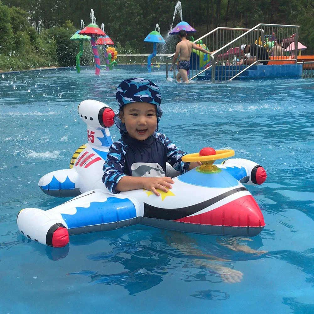 Airplane Infant Float Pool Swimming Ring Inflatable Circle Baby Seat with Steering Wheel Summer Beach Party Pool Toys
Airplane Infant Float Pool Swimming Ring Inflatable Circle Baby Seat with Steering Wheel Summer Beach Party Pool Toys