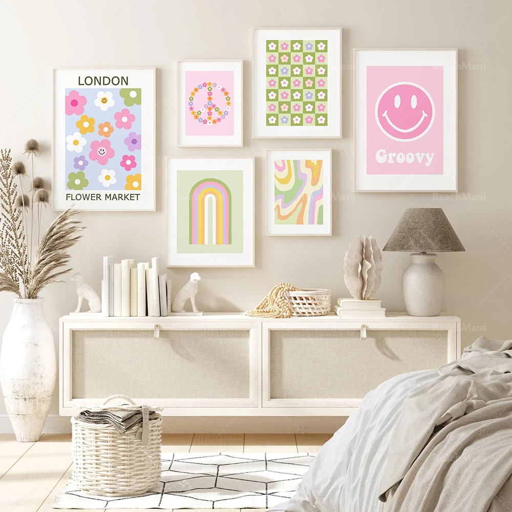Retro art pastel Danish decoration, stylish printable wall art, pastel pink green gallery wall poster
Retro art pastel Danish decoration, stylish printable wall art, pastel pink green gallery wall poster