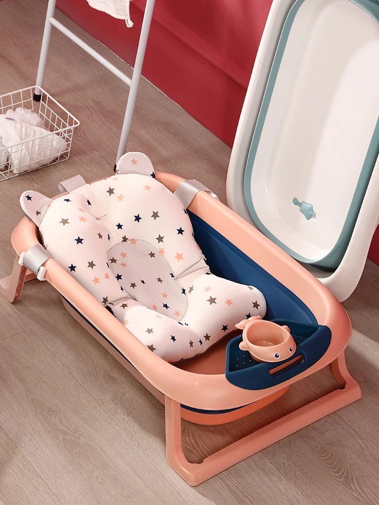 

Folding Baby Tub Portable Oversized Children Barrel Shower Tubs Newborn Bath Mat Safe Tina Para Baby Essentials BK50YP