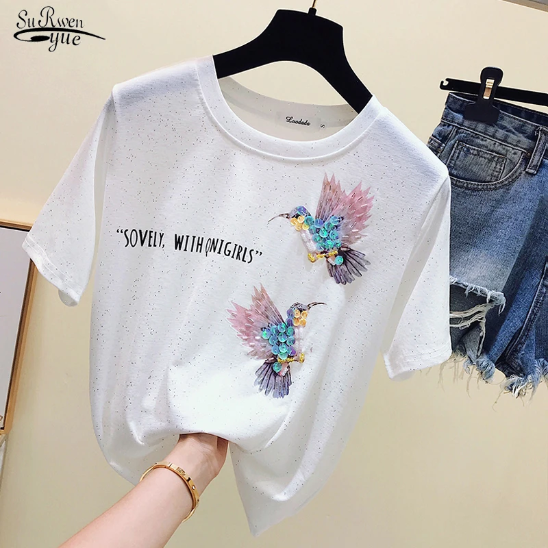Short Sleeve Korean Women's T-shirts New Pleasure Summer Print Female T-shirt Fashion Casual White Tees Tops Female Blusas 4911
Short Sleeve Korean Women's T-shirts New Pleasure Summer Print Female T-shirt Fashion Casual White Tees Tops Female Blusas 4911