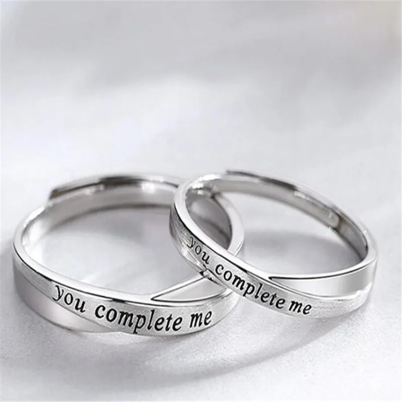Кольца с надписью для мужчин и женщин, регулируемые парные кольца серебристого цвета в стиле панк, романтичное украшение на День святого Ва...
Кольца с надписью для мужчин и женщин, регулируемые парные кольца серебристого цвета в стиле панк, романтичное украшение на День святого Ва...