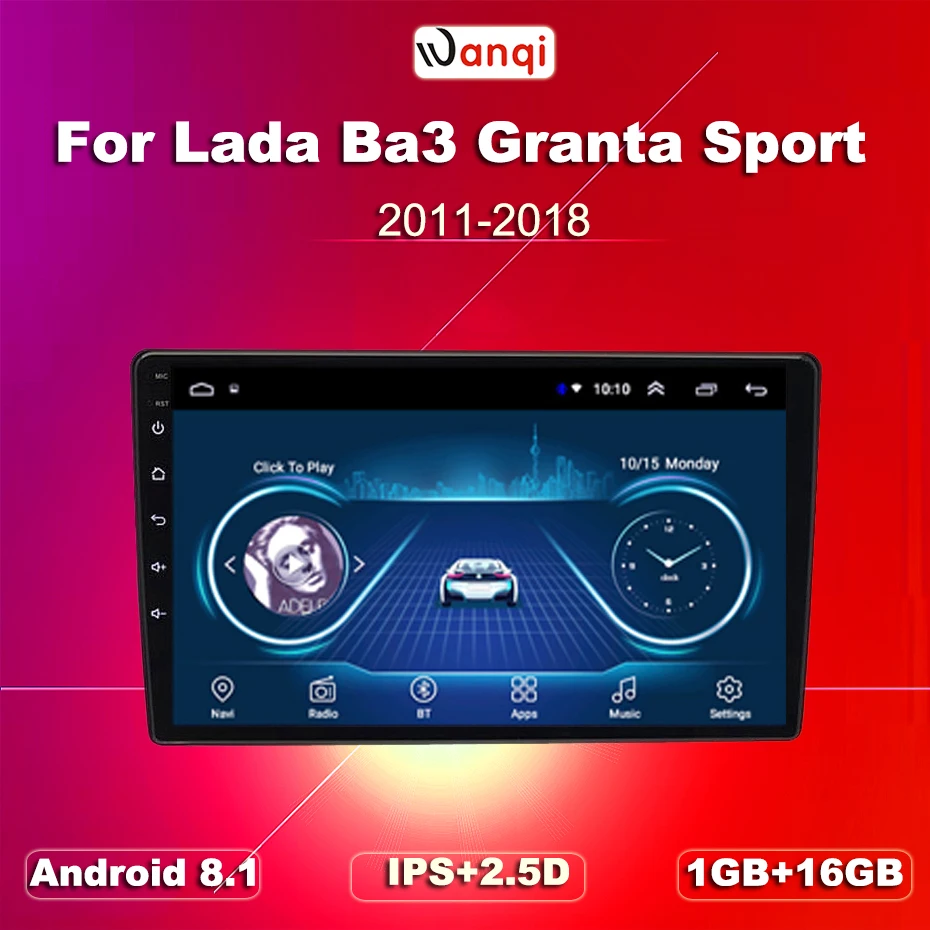 Автомагнитола wanqi CC2 для LADA ВАЗ Granta Sport 2011 2018 мультимедийный видеоплеер навигация