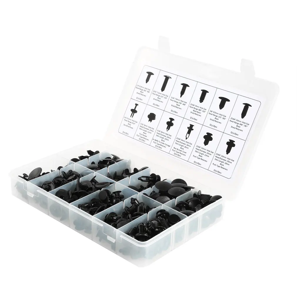 240 PCS Bumper Fastener Rivet Clips Automotive Furniture Expansion Screws Kit Push Retainer Set Free Fastener Remover
240 PCS Bumper Fastener Rivet Clips Automotive Furniture Expansion Screws Kit Push Retainer Set Free Fastener Remover