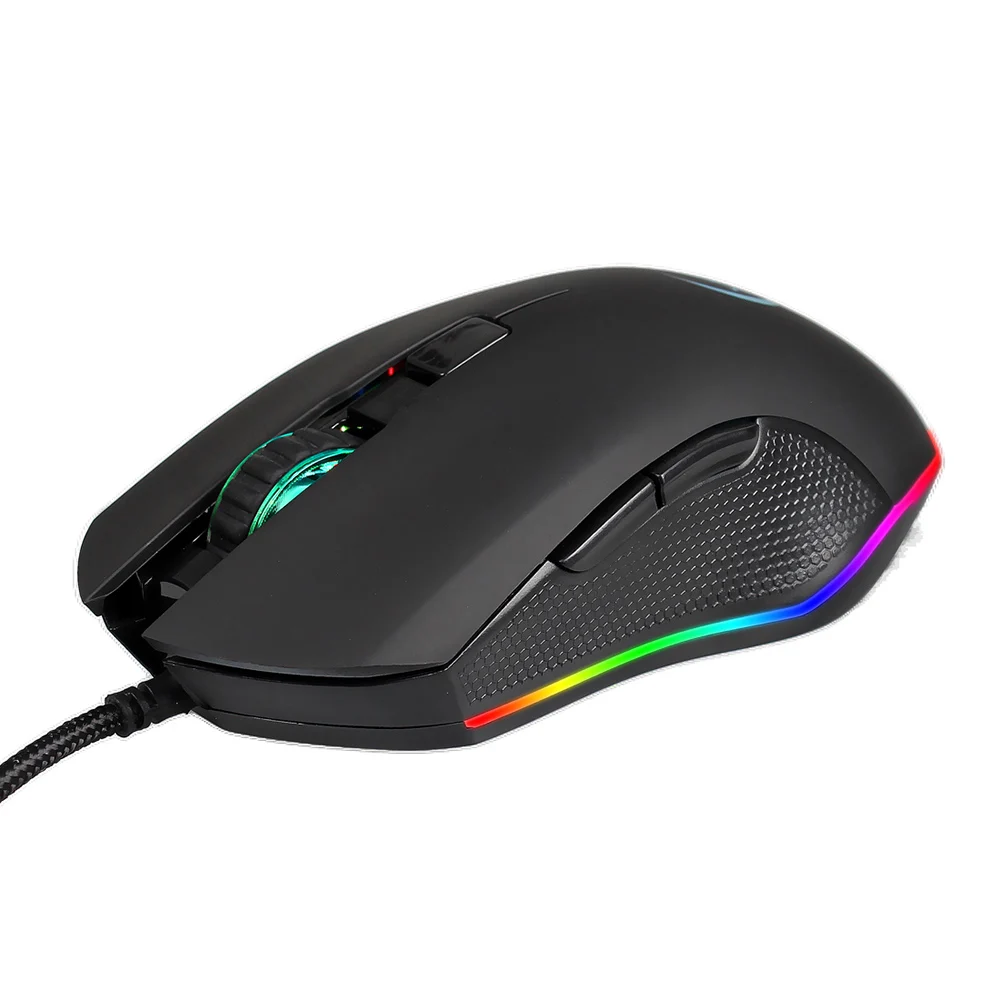 

YWYT G812 USB Wired Mouse Gaming Mouse 1200/1600/2400/3200DPI Optical Gaming Mouse Ergonomic Mouse with Colorful Breathing Light