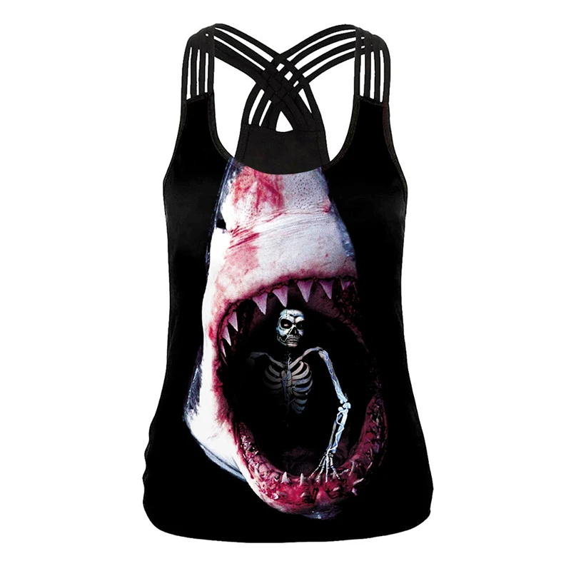 New horror thriller vest Cosplay shark Halloween costume women sling costume horror animation cartoon performance clothing
New horror thriller vest Cosplay shark Halloween costume women sling costume horror animation cartoon performance clothing
