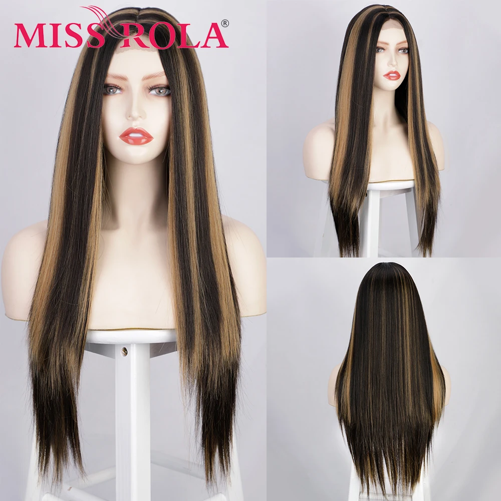 MISS ROLA Long Black Brown Gloden Synthetic Wig Women Heat Resistant Cosplay Middle Part Hair
MISS ROLA Long Black Brown Gloden Synthetic Wig Women Heat Resistant Cosplay Middle Part Hair
