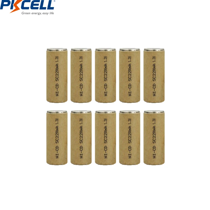 10PC PKCELL NiCd SUBC Cells Screwdriver Electric Drill SC Batteries 1.2V 2200mah Sub C Ni-Cd Rechargeable Battey Power Tool 10C
10PC PKCELL NiCd SUBC Cells Screwdriver Electric Drill SC Batteries 1.2V 2200mah Sub C Ni-Cd Rechargeable Battey Power Tool 10C