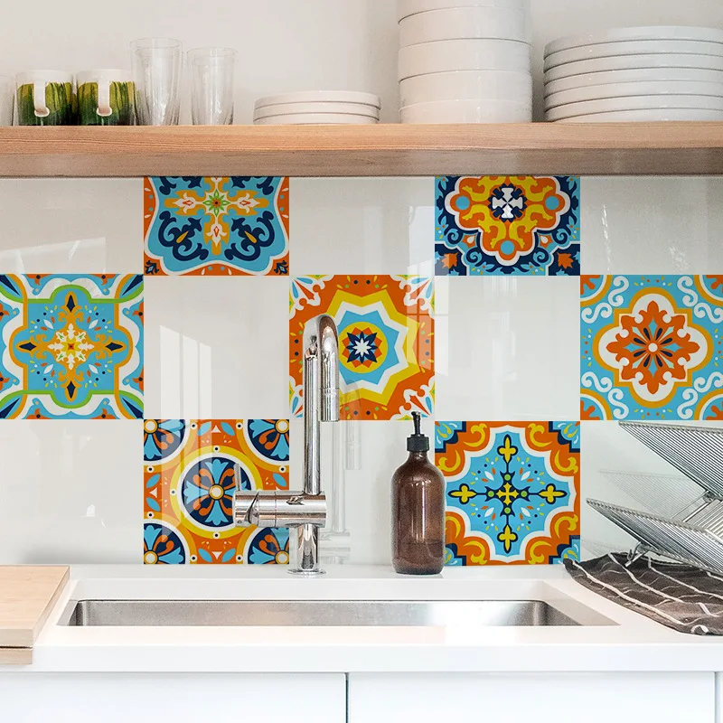10pcs 3D European Style Ceramic Flower Tile Wall Stickers Waterproof And Wear-Resistant Tile Stickers Thick PVC Wallpaper
10pcs 3D European Style Ceramic Flower Tile Wall Stickers Waterproof And Wear-Resistant Tile Stickers Thick PVC Wallpaper