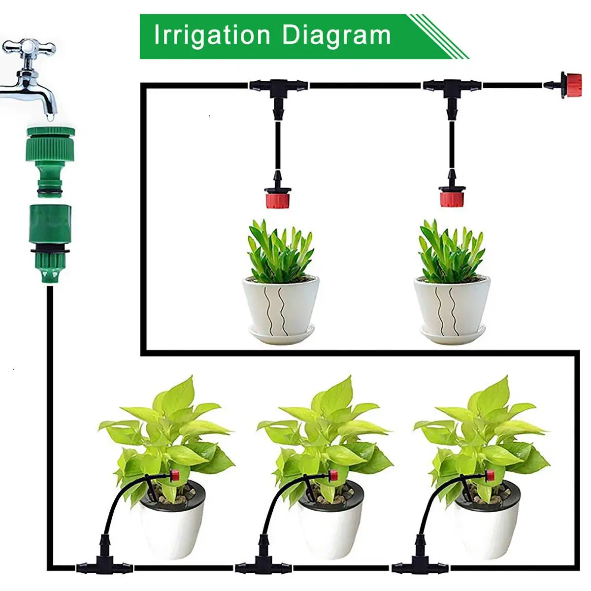 Automatic Watering Timer Irrigation System Greenhouse Plant Kit for Flowers Plants Bonsai Intelligent Care Kits 5M/15M/25M Hose
Automatic Watering Timer Irrigation System Greenhouse Plant Kit for Flowers Plants Bonsai Intelligent Care Kits 5M/15M/25M Hose