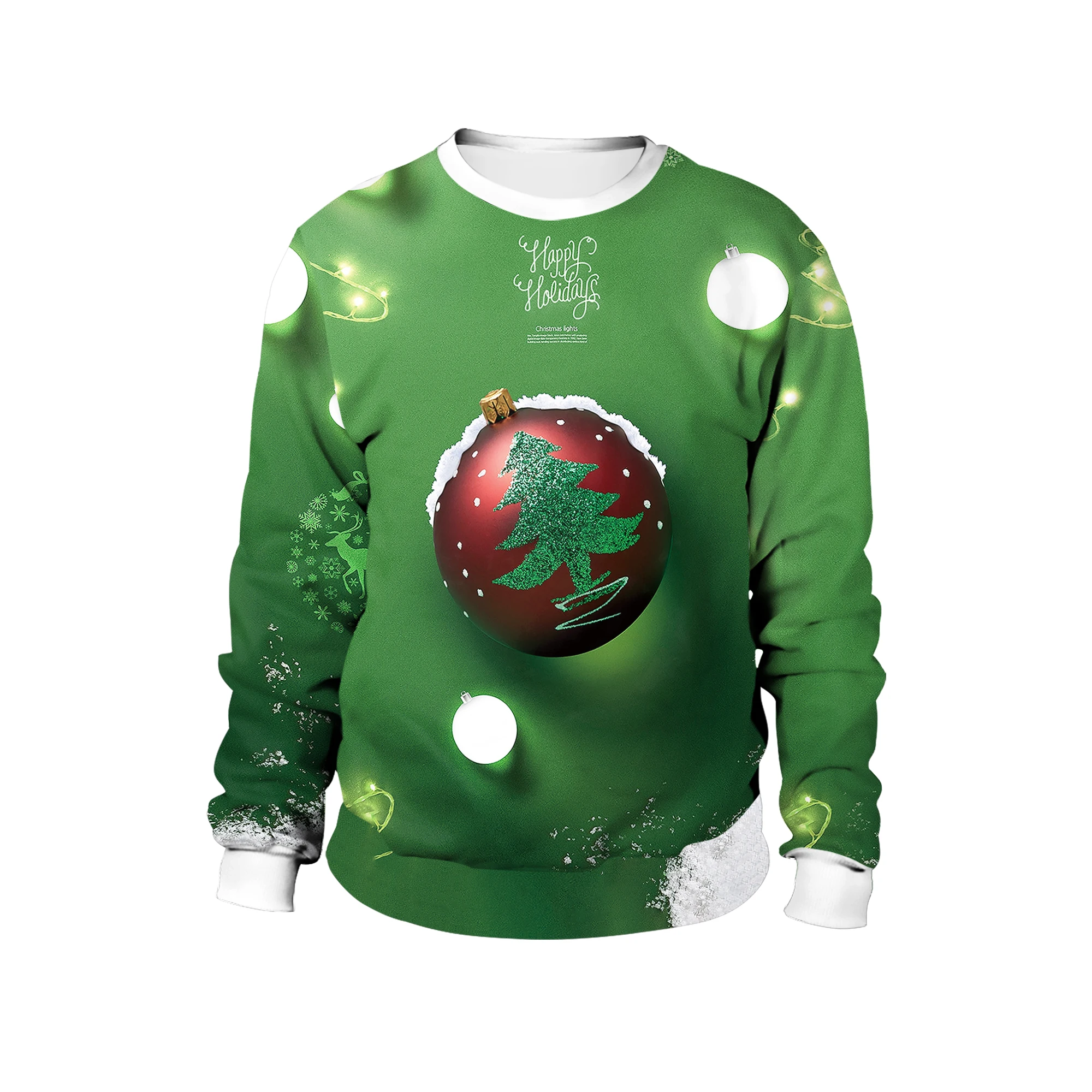 Happy Holiday Christmas Sweater Couples Autumn Winter Xmas Green Jumper Women Man Oversized Pullovers Unisex Clothes Sweatshirts
Happy Holiday Christmas Sweater Couples Autumn Winter Xmas Green Jumper Women Man Oversized Pullovers Unisex Clothes Sweatshirts