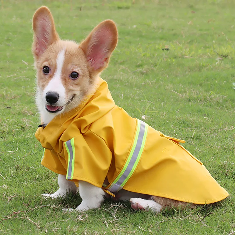 Corgi Dog Reflective Waterproof Dog Coats Jumpsuit Pet Clothing Raincoat Hoody Dog Clothes with Reflective Strip for Small Dogs
Corgi Dog Reflective Waterproof Dog Coats Jumpsuit Pet Clothing Raincoat Hoody Dog Clothes with Reflective Strip for Small Dogs